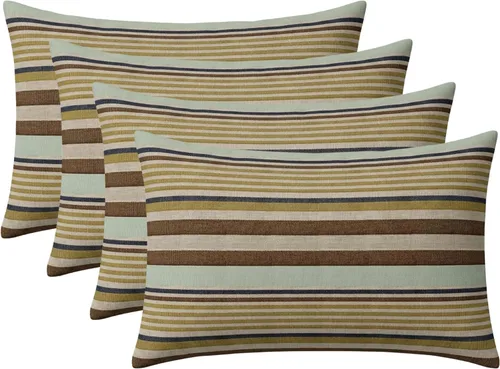 Miniatura 31 de RSH DECOR: Sunbrella - Juego de 4 almohadas lumbares, 20 x 12 pulgadas, tela de rendimiento resistente al agua y a la decoloración, fundas