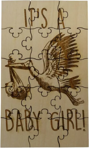 Miniatura 10 de ¡It's A Baby Boy! Rompecabezas de 15 piezas de madera de tilo, anuncio sorpresa de embarazo