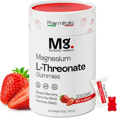 Gomitas de magnesio L-treonato para adultos y niños de 2000 mg – Suplementos cerebrales para memoria y concentración – Gomitas de magnesio calmantes
