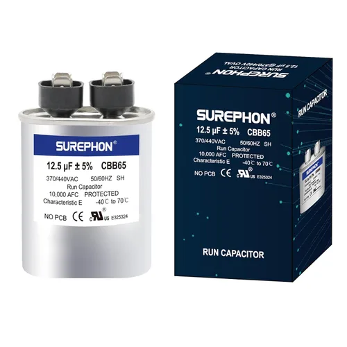 Miniatura 20 de Condensador de 5 Mfd 370V/440V Condensador de Funcionamiento y Arranque Ovalado para Motor de CA o Arranque de Ventilador y Bomba de Calor Fría