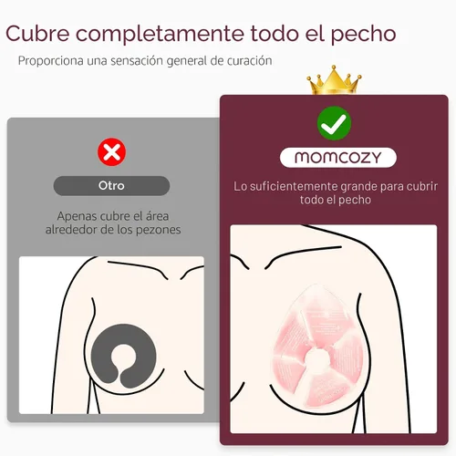 Miniatura 4 de Momcozy - Paquetes de terapia mamaria más grandes, almohadillas mamarias frías y calientes con 2 cubiertas suaves, artículos esenciales