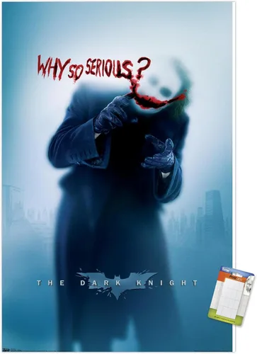 Miniatura 13 de Trends International DC Comics - Póster de pared de The Dark Knight - The Joker - Why So Serious, 14.725 x 22.375 pulgadas, versión enmarcada