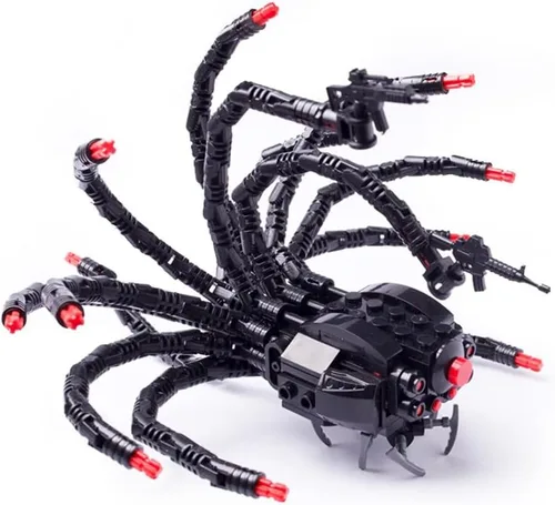 Miniatura 2 de Aetheria MOC - Robot centinela con tentáculos, juego de construcción de películas de ciencia ficción, escenas de batalla, bloques de construcción
