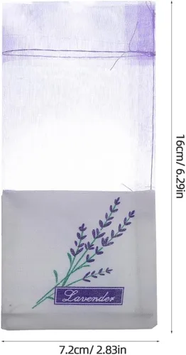 Miniatura 7 de Bolsas de bolsita de lavanda: 30 unids bolsas vacías bolsitas, bolsas de gasa de fragancia de impresión de flores para brotes Lagerung