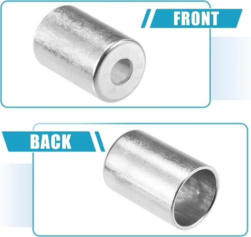 Miniatura 3 de uxcell 8 unids aluminio del coche cilíndrico aire acondicionado tubería junta manga 0.354 in 0.787 in agujero diámetro
