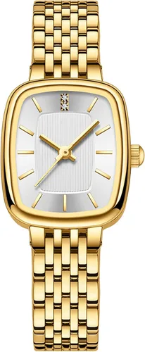 Miniatura 9 de BESTKANG Reloj rectangular de moda casual para mujer, reloj de pulsera de cuarzo con pulsera de acero inoxidable, resistente al agua.