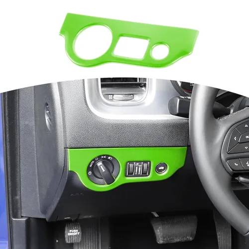 Miniatura 14 de RT-TCZ para Dodge Challenger 2015 en adelante, Panel de interruptor de faro Challenger, Cubierta de recorte para interior azul, Accesorios 1 pieza