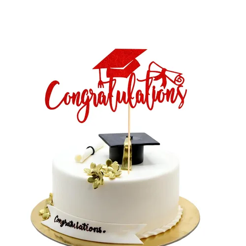 Miniatura 10 de Arthsdite 1 Pieza Decoración para Pastel de Graduación con Purpurina Dorada "So Proud of You" - 2025 Graduado Felicitaciones Senior Decoración