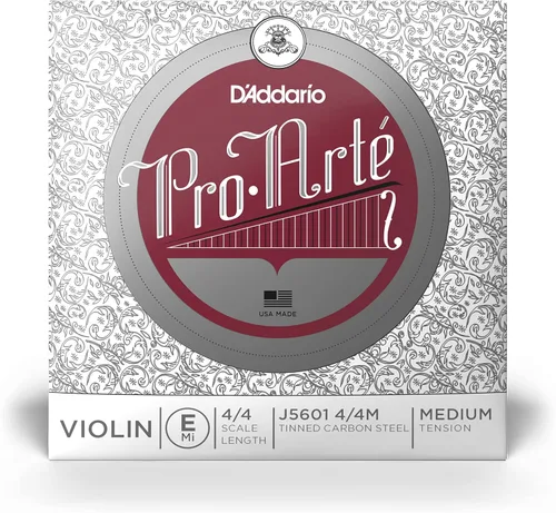 Miniatura 21 de D'Addario J56 4/4M Pro-Arte Cuerdas de violín de nailon, Medium