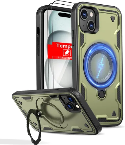Miniatura 125 de Funda magnética para Google Pixel 9A compatible con cargador inalámbrico MagSafe, para Pixel 9A, funda de teléfono integrada de 360 °, con 2