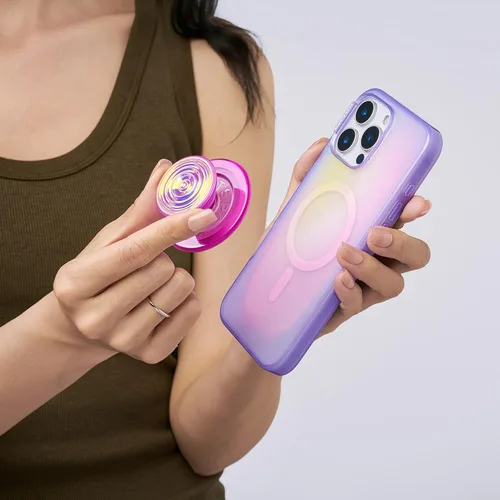 Miniatura 4 de Título: Agarre de teléfono PopSockets para MagSafe con soporte, soporte magnético, parte superior intercambiable, sujeción segura para fundas