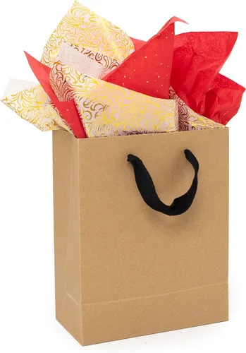 Miniatura 4 de K-Kraft Paquete a granel de papel de seda de Navidad sin arrugas, 160 hojas de diseños clásicos navideños para envolver regalos, manualidades y Multi
