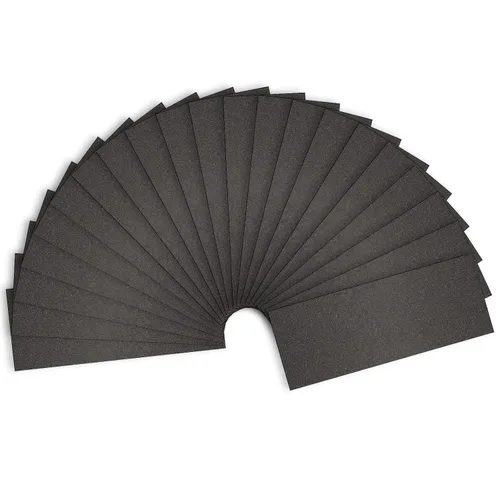 Miniatura 29 de Papel de lija de grano 120, hojas de lijado en seco y húmedo de 9 x 3.6 pulgadas para acabado de muebles de madera, lijado de metal y pulido