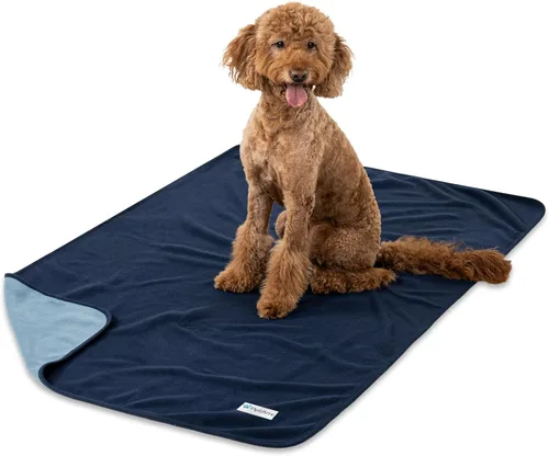 Miniatura 11 de PetAmi Manta Impermeable para Mascotas Cama para Perros Funda de Sofá para Muebles, Reversible Lavable Forro Polar Suave Negro/gris