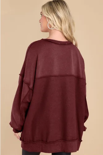 Miniatura 49 de AlvaQ - Sudadera de gran tamaño para mujer, informal, de manga larga, con botones y cuello Henley, tipo túnica