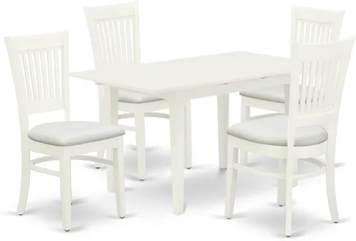 Miniatura 20 de East West Furniture NOVA3-BLK-C - Juego de mesa de comedor de 3 piezas contiene una mesa de comedor rectangular con hojas de mariposa y 2 sillas