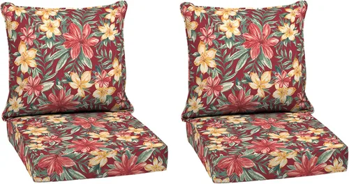 Miniatura 122 de Arden Outdoor Deep Seat Cushion Set, 24 x 24 pulgadas, Cojín para patio resistente al clima, a la lluvia y a la decoloración para silla, sofá y sofá