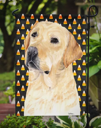 Miniatura 3 de Caroline's Treasures SC9198GF Bandera de Labrador con diseño de maíz de caramelo amarillo para Halloween, retrato de jardín, bandera decorativa