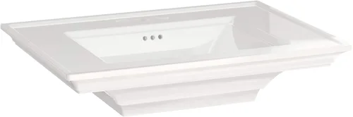 American Standard 0297004.020 Town Square S - Fregadero con pedestal, centro de 4 pulgadas, color blanco