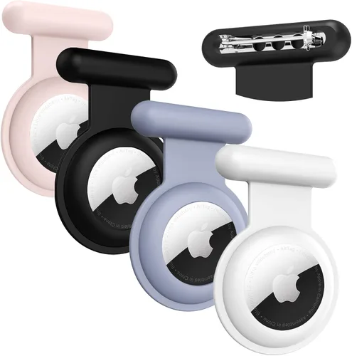 Soporte para Airtag de Apple para niños, paquete de 4 fundas de rastreador GPS, las etiquetas de aire ocultas con pin son adecuadas para niños,