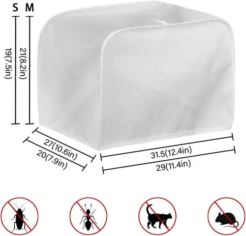 Miniatura 4 de Juego de cubiertas para electrodomésticos con textura de mármol blanco y azul lavables para cocina, cubierta para licuadora, protector contra