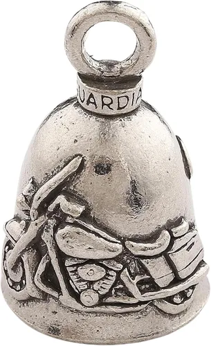 Miniatura 33 de Guardian Bell Good Luck Bell w/Keyring & Black Velvet Bag Motorcycle Bell Lead-Free Pewter Made in USA Phoenix Biker