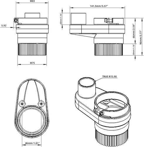 Miniatura 8 de FoxAlien Zapatilla Antipolvo de 69mm de Diámetro para Máquina de Router CNC, Compatible con Motor de Husillo de 52mm y Router de 65mm, Diámetro