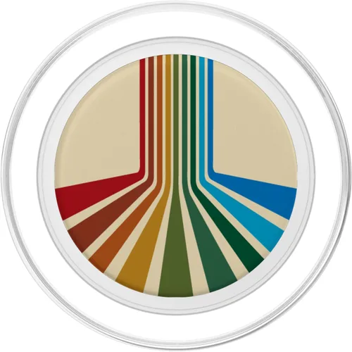 Miniatura 2 de PopSockets MagSafe PopGrip de estilo retro de los años 70 con diseño de rayas multicolor para iPhone