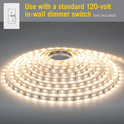 Miniatura 3 de Armacost Lighting Kit de luz en cinta LED regulable para AC del hogar, blanco cálido suave (1.5M) 424502 2700K blanco cálido 5 m