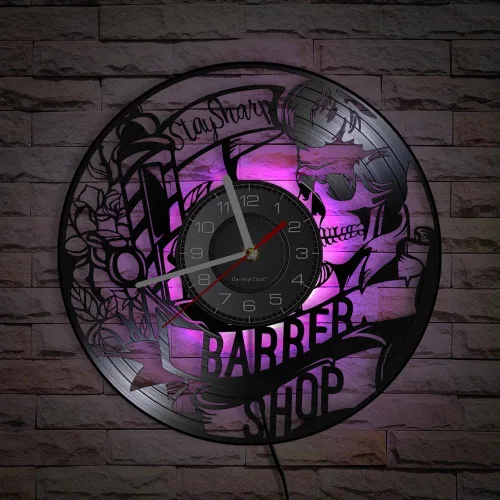 Reloj de pared con luz nocturna LED de 12 pulgadas con 7 colores cambiantes, moderno, decorativo, silencioso, de cuarzo, sin tictac, reloj de pared
