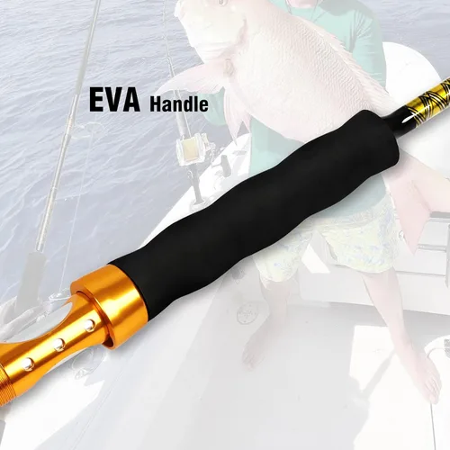 Miniatura 5 de Fiblink Caña de pescar pesada Jigging de agua salada de 1 pieza (30-50 lb/50-80 lb/80-120 lb, 5 pies 6 pulgadas)
