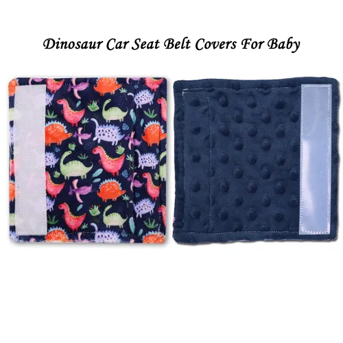 Miniatura 4 de Fundas de cinturón de seguridad de automóvil de dinosaurio para bebé, fundas de correa de asiento de cochecito de bebé, correas de asiento