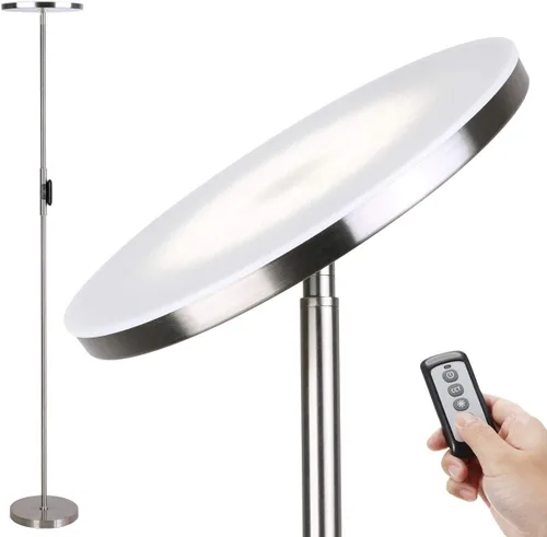 Lámpara de pie, 30W/2400LM LED cielo moderna tipo antorcha, 3 temperaturas de color, lámparas de pie súper brillantes - luz de poste alto de pie con