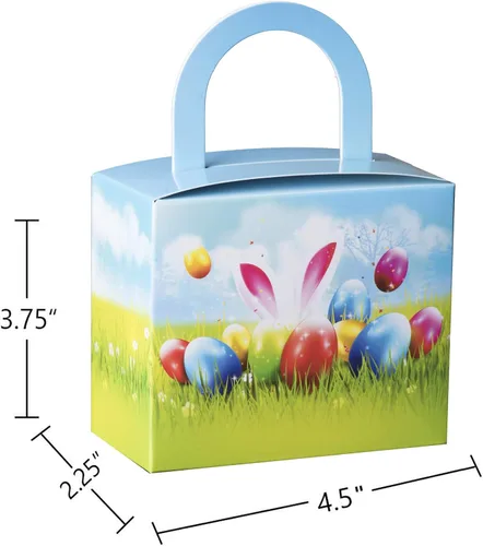 Miniatura 2 de Hammont Cajas de dulces de Pascua – Paquete de 18 – Cajas coloridas para regalos de fiesta con asa resistente – Perfecto para recuerdos de boda