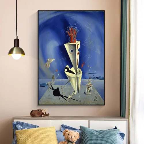 Miniatura 5 de Yomcut Salvador Dali - Lienzo decorativo para pared, aparato y póster de mano, impresión de decoración de pared genial, decoración abstracta