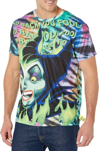 Disney Camiseta Villains x Heidi Klum Maleficent Fire Tie Dye para mujer Sublimation