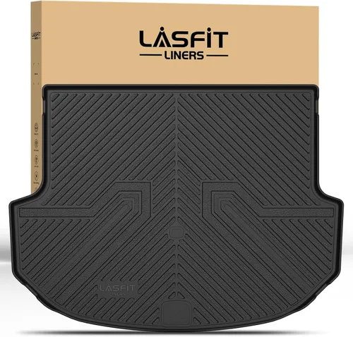 Miniatura 28 de LASFIT Tapete de carga y respaldo para Nissan Armada/Infiniti QX80 2019-2024, TPE para todo tipo de clima, ajuste personalizado, fácil de limpiar