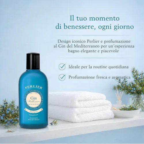 Miniatura 5 de Perlier Blue Iris - Baño de espuma natural y calmante para mujeres y hombres, fórmula rica en espuma que proporciona hidratación profunda e