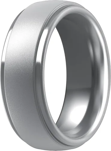 Miniatura 15 de ThunderFit Anillos de boda de silicona para hombre, 0.394 in de ancho y 0.098 in de grosor, paquete múltiple de variedad 1-7