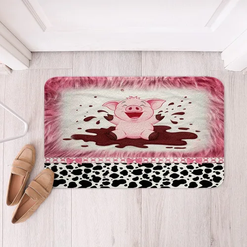 Miniatura 34 de Feelyou Tapetes de baño estampados, con patrón de sombrero occidental, para niños y niños, vaquera rosa, para ducha, accesorios de baño abstractos