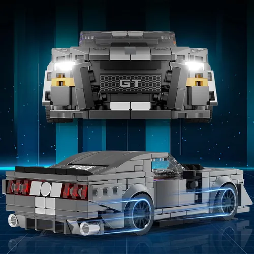 Miniatura 4 de HIGH GODO Juego de construcción de autos de carreras de velocidad, mini deportivos MOC Cars, 338 piezas coleccionables 911 modelo de construcción