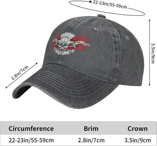 Miniatura 8 de Cowboy Hat Trendy Hats for Man and Women Djustable Four Season Outdoor Baseball Cap of Hell Skull with Angel Deep Heather