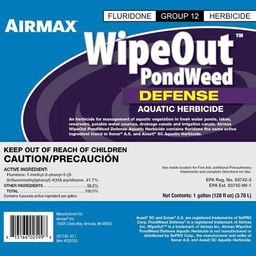 Miniatura 2 de Airmax Wipeout - Defensa contra malezas acuáticas, herbicida y control de malezas acuáticas, controla lentejas de agua y otra vegetación sumergida