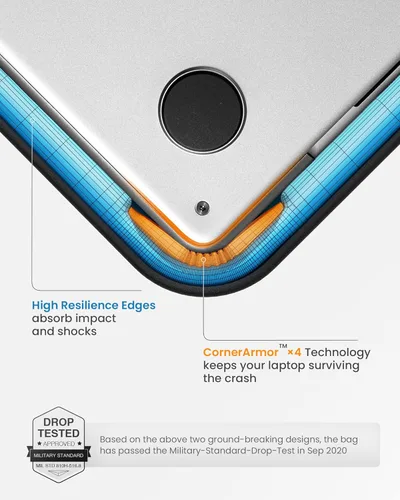 Miniatura 3 de tomtoc Funda protectora 360 para MacBook Pro M5/M4/M3/M2/M1 Pro/Max A3426 A3427 A3434 A3112 A3401 A3185, resistente al agua, compatible con iPad