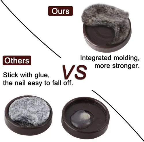 Miniatura 4 de uxcell Home Mesa Silla Muebles Patas Patas Protector de Piso 16mm/0.6" Dia Pack de 16
