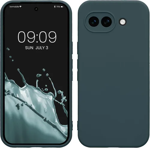 Miniatura 26 de kwmobile Funda compatible con Google Pixel 9 Pro - Funda protectora delgada de TPU para teléfono - Acabado mate suave - Negro mate