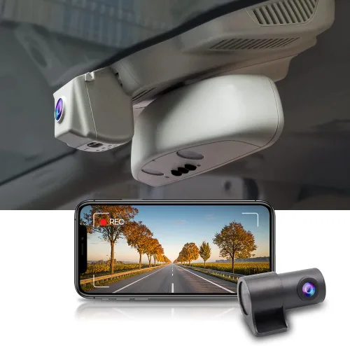 Fitcamx Dual 2160P+1080P Dash Cam se adapta para Mercedes-Benz GLE GLS 2016-2019 (Modelo A) W166 X166, aspecto de fábrica OEM, video HD de 2 vías,