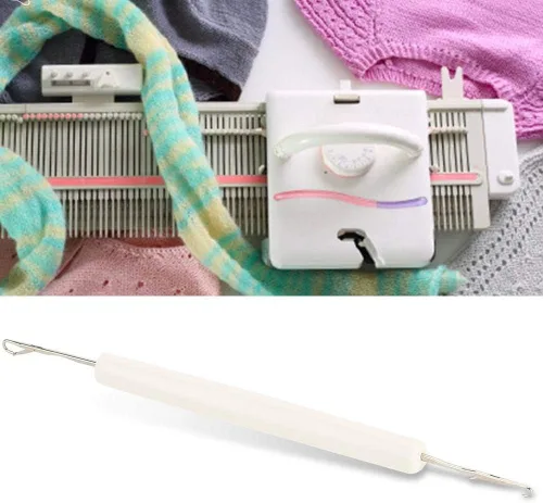 Miniatura 3 de ViaGasaFamido Sewing Machine Accessories, Knitting Machine Double-Ended Needle with Handle for Silver Reed LK360 LK150 LK100 SK860