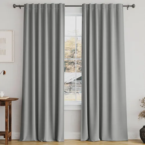 Miniatura 44 de Turquoize Cortinas Opacas para Tratamiento de Ventana con Trabillas Traseras para Sala de Estar/Dormitorio, Tratamientos de Ventana con Aislamiento