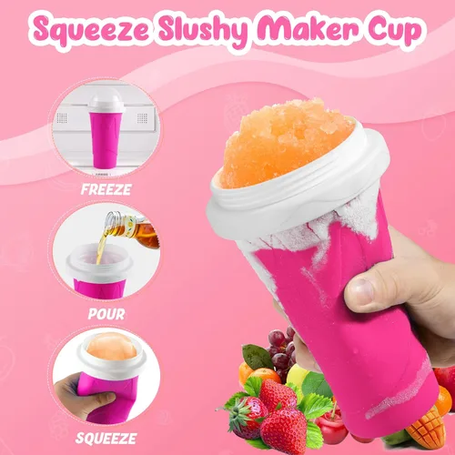 Miniatura 4 de Tgosomt Slushie Maker - Vasos para hacer granizados de magia rápida, vasos de batidos congelados de bricolaje, batido de jugo de leche y yogur